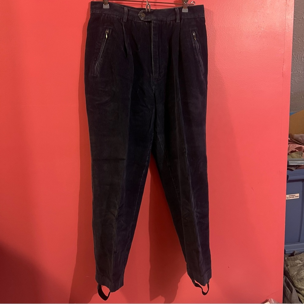 Vintage LL Bean Pants Womens 4 Corduroy Equestrian Stirrup High Rise Made In USA